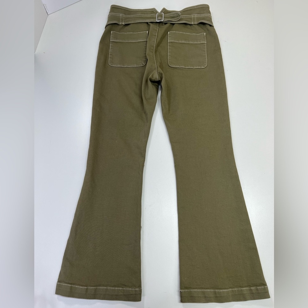 Current/Elliot Y2K Army Flare Pants Size 4 US 27” Waist Green Cargo Style New - Picture 2 of 11